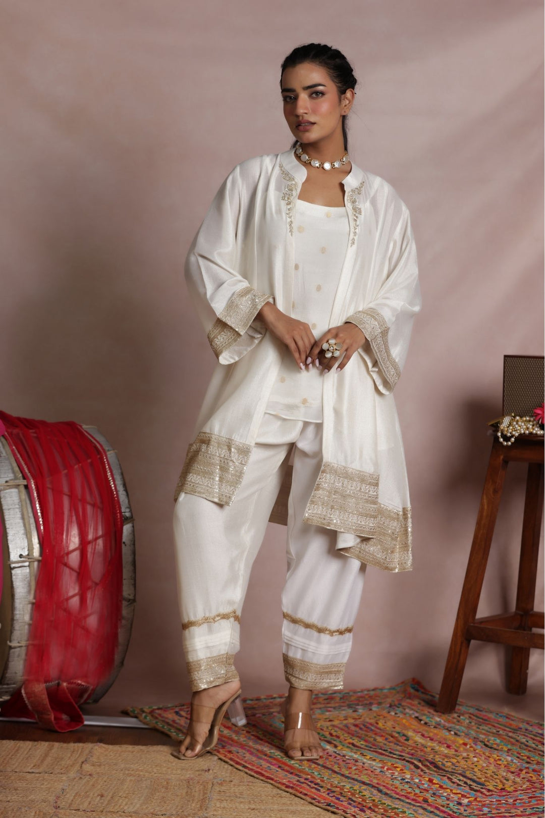 Chinon Indowestern Suit with Embroidered work