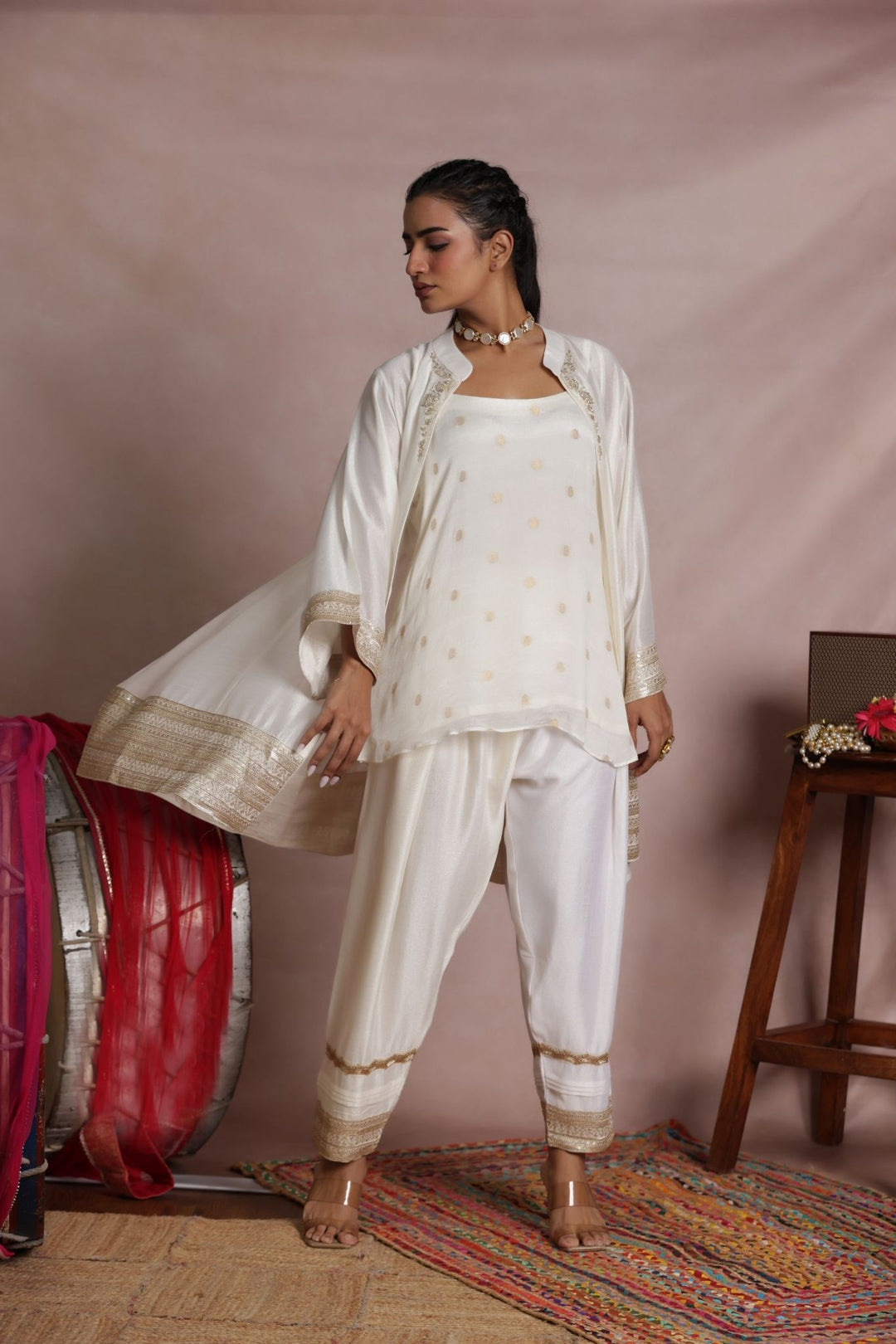 Chinon Indowestern Suit with Embroidered work