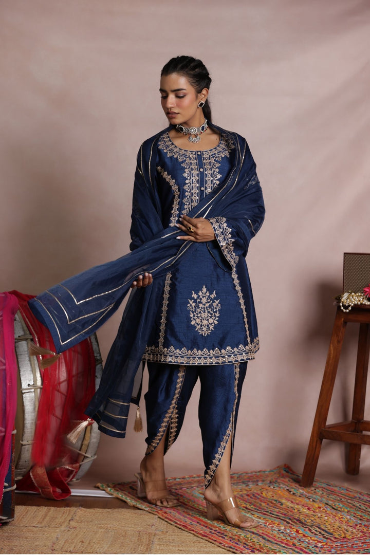 Dhoti Silk Suit Intricate with Full Embroidered work