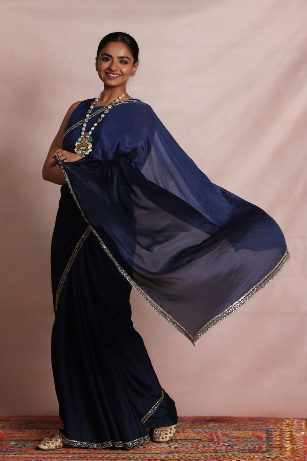 Silk Saree Embellished with Intricate Border Detailing