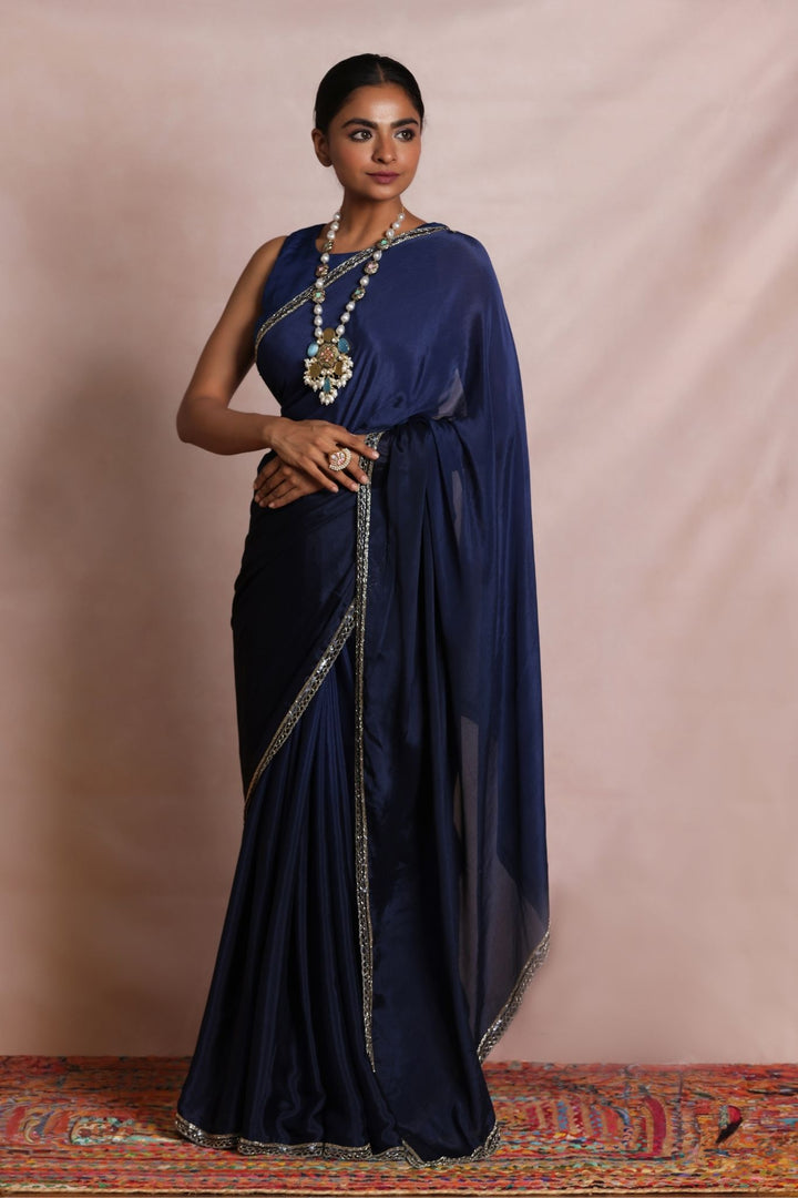 Silk Saree Embellished with Intricate Border Detailing