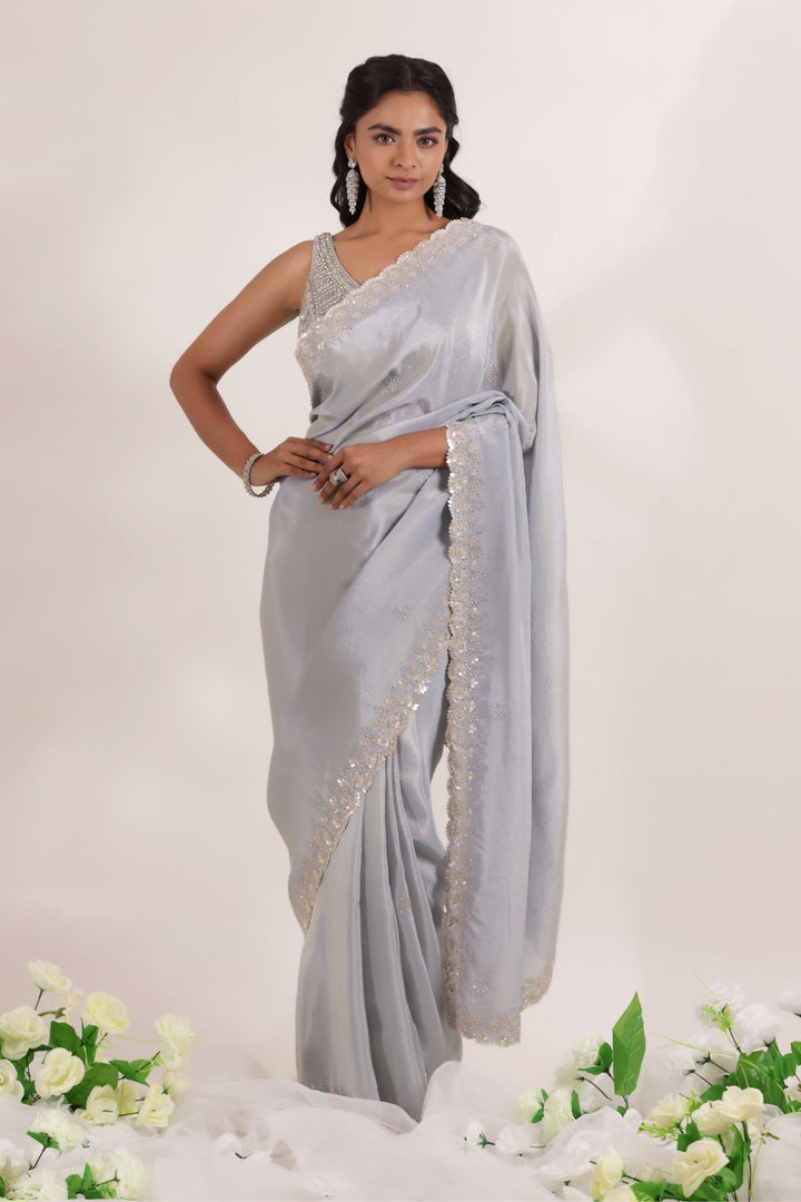 Silk Saree with Embellished work