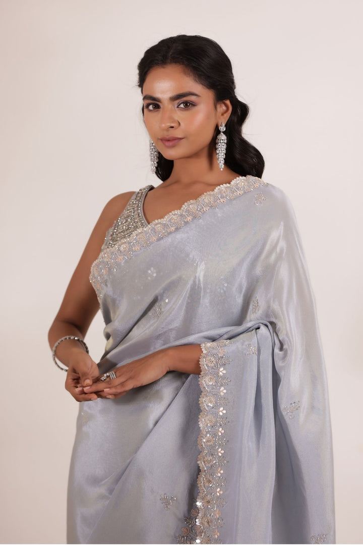 Silk Saree with Embellished work