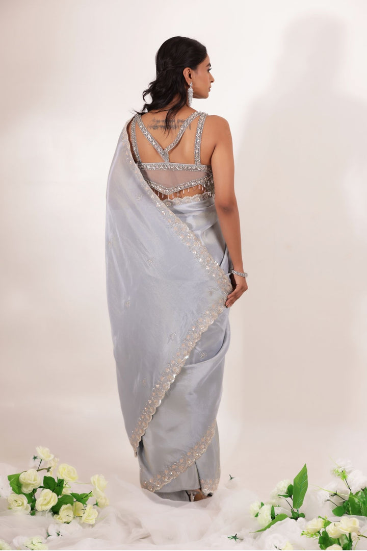 Silk Saree with Embellished work