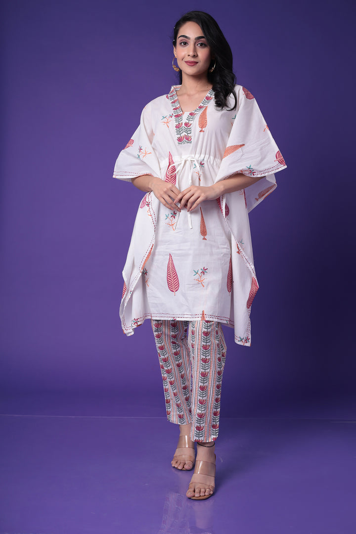 Printed Muslin Kaftan Set