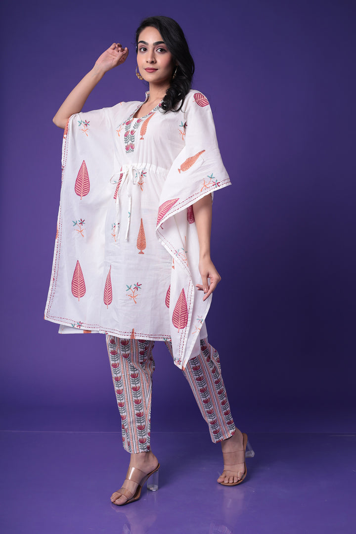 Printed Muslin Kaftan Set