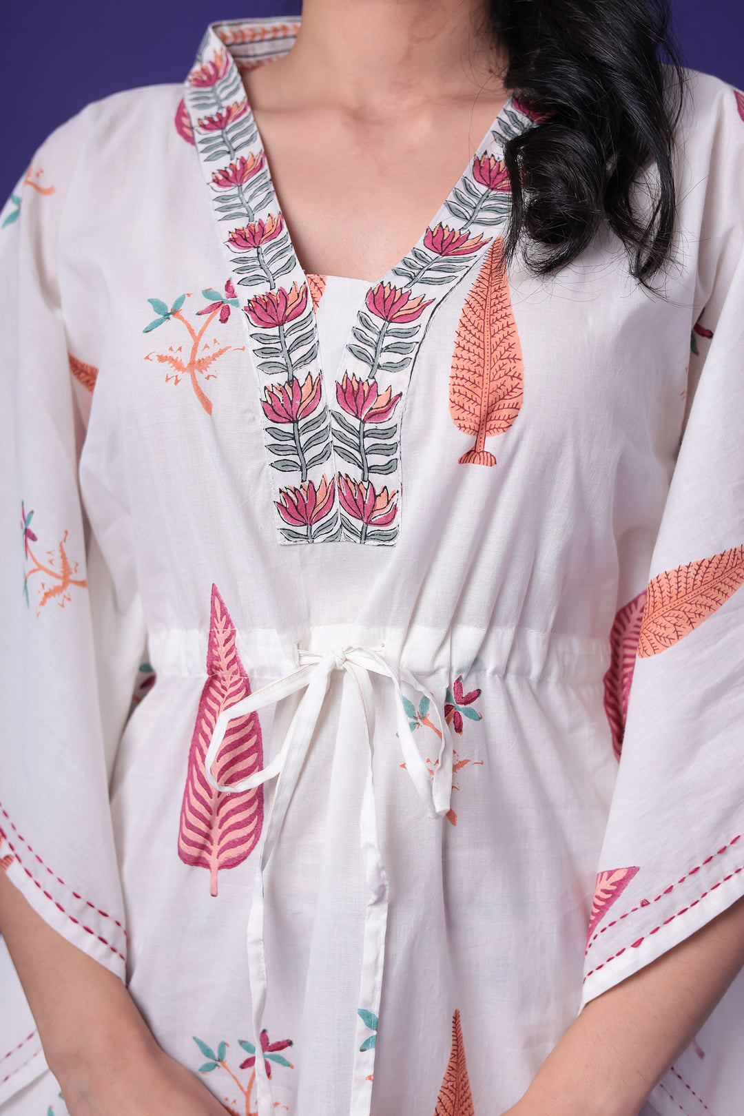 Printed Muslin Kaftan Set