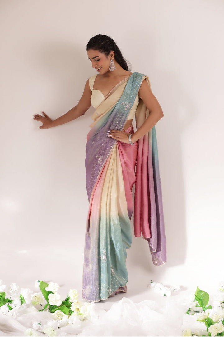 Silk Saree with Embellished work