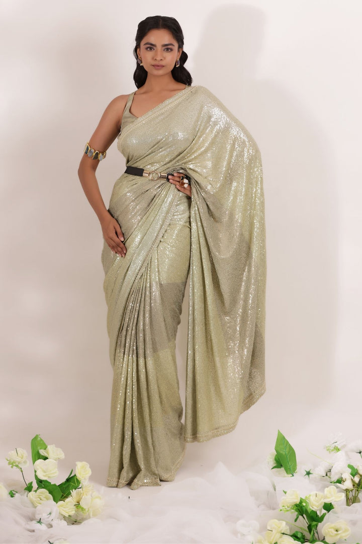 Georgette Saree Embellished with Sequins work