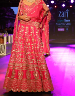 Buy Designer Raw Silk Lehenga for Wedding | Zari Jaipur