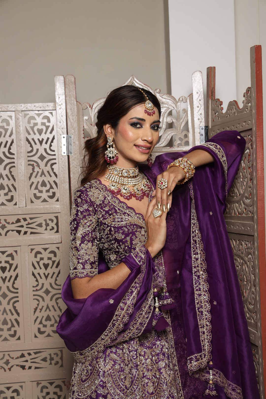 Exquisite Raw Silk Lehenga with Zardozi and Embroidered  work