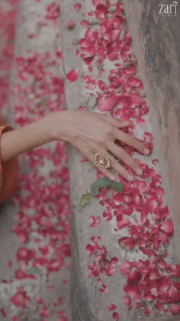 Ghatchola Bandhej Silk Lehenga with Zardozi work.