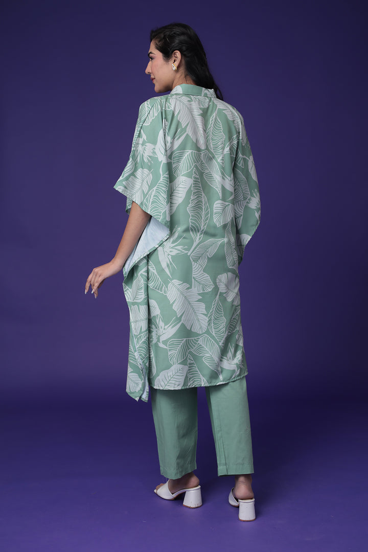 Printed Cotton Slub Kaftan Set